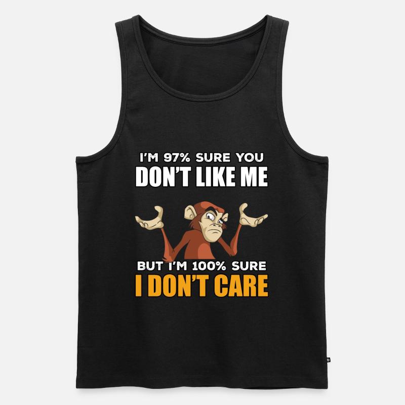 Lustiges Affe geschenk - Männer Premium Bio Tank Top - Schwarz