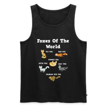 Fuchs - Männer Premium Bio Tank Top - Schwarz - Vorne - Michal (187cm)