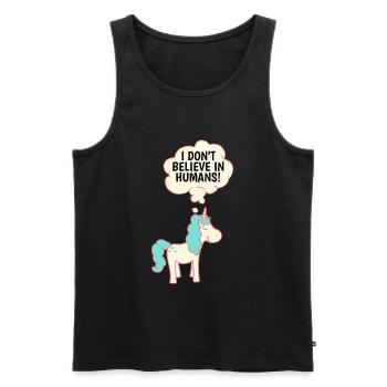Einhorn - Männer Premium Bio Tank Top - Schwarz - Vorne - Michal (187cm)