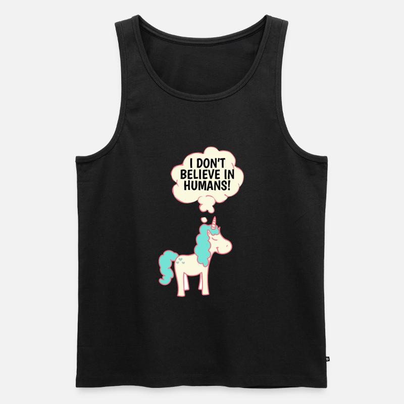 Einhorn - Männer Premium Bio Tank Top - Schwarz