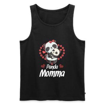Panda-mama - Männer Premium Bio Tank Top - Schwarz - Vorne - AI Model Male 178 light (178cm)