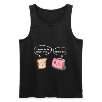 Toaster Heiß In Dir Sexuelle Anspielungen - Männer Premium Bio Tank Top - Schwarz - Vorne - Michal (187cm)