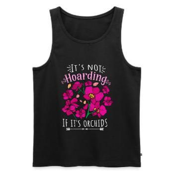 Orchidee Geschenkidee Frauen Floristin Orchidee - Männer Premium Bio Tank Top - Schwarz - Vorne - Michal (187cm)