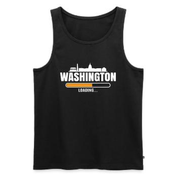 Horizon de Washington - Débardeur bio Premium Homme - noir - Devant - Michal (187cm)