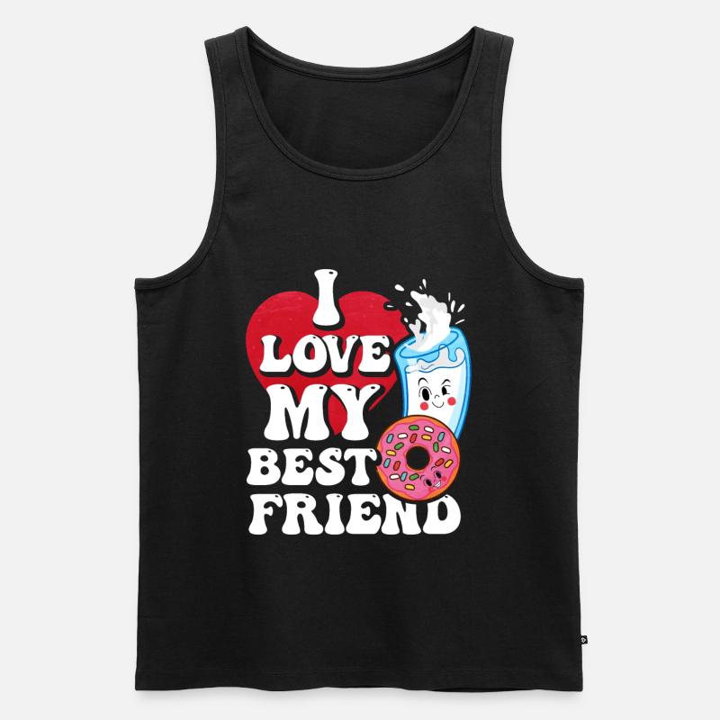Milch-donut-geschenk - Männer Premium Bio Tank Top - Schwarz