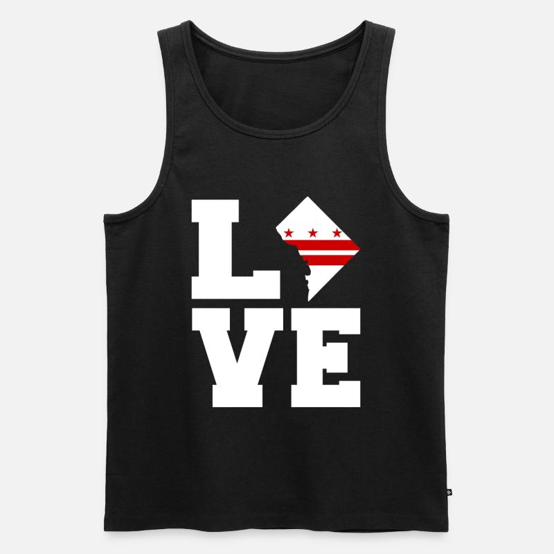 Washington-skyline - Männer Premium Bio Tank Top - Schwarz