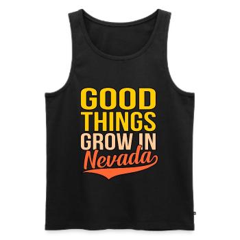 Good Things Grown in Nevada Gift - Men's Premium Organic Tank Top - black - Front - AI Model Male 178 light (178cm)