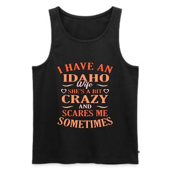 Idaho wife funny gift - Men's Premium Organic Tank Top - black - Front - Michal (187cm)