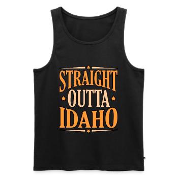 Directly from Idaho Gift - Men's Premium Organic Tank Top - black - Front - Michal (187cm)