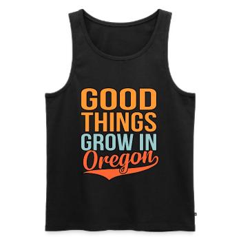 Wachsen Sie In Oregon-geschenk - Männer Premium Bio Tank Top - Schwarz - Vorne - Michal (187cm)