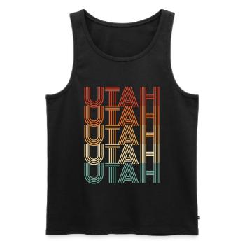 Utah - Débardeur bio Premium Homme - noir - Devant - AI Model Male 178 light (178cm)