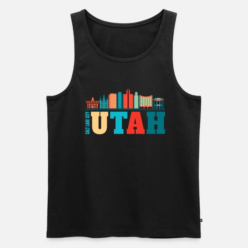 Utah - Männer Premium Bio Tank Top - Schwarz