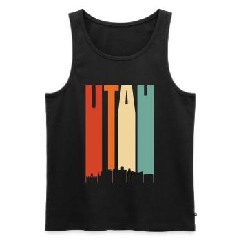 Utah - Débardeur bio Premium Homme - noir - Devant - AI Model Male 178 light (178cm)