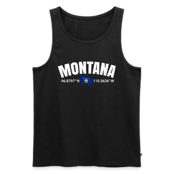 Montana Adventurer Cadeau - Débardeur bio Premium Homme - noir - Devant - Michal (187cm)