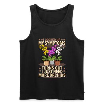 Orchidee Geschenk Frauen Blumen Gärtner Floristin - Männer Premium Bio Tank Top - Schwarz - Vorne - Michal (187cm)