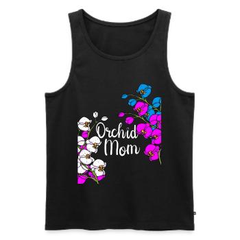 Orchidee Muttertag Geschenk Floristin Orchidee - Männer Premium Bio Tank Top - Schwarz - Vorne - Michal (187cm)