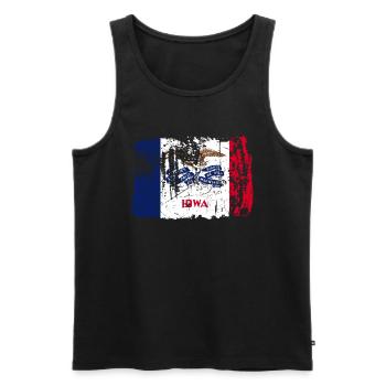 Iowa team gift - Men's Premium Organic Tank Top - black - Front - AI Model Male 178 light (178cm)