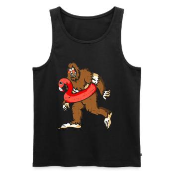 Flamingo Lustiges Flamingo Vogel Geschenk - Männer Premium Bio Tank Top - Schwarz - Vorne - Michal (187cm)