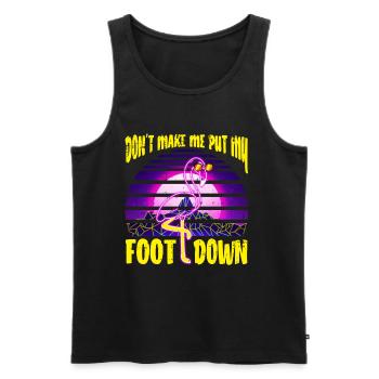 Flamingo Lustiges Flamingo Vogel Geschenk - Männer Premium Bio Tank Top - Schwarz - Vorne - Michal (187cm)