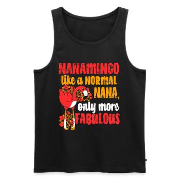 Thomas Jefferson - Männer Premium Bio Tank Top - Schwarz - Vorne - Michal (187cm)