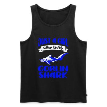 Liebt Kobold Hai Geschenk - Männer Premium Bio Tank Top - Schwarz - Vorne - Michal (187cm)
