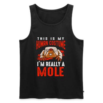 Lustiger nackter Maulwurf Ratte hässliches Nagetie - Männer Premium Bio Tank Top - Schwarz - Vorne - Michal (187cm)