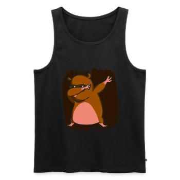 Lustiger nackter Maulwurf Ratte hässliches Nagetie - Männer Premium Bio Tank Top - Schwarz - Vorne - Michal (187cm)