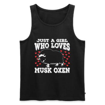 Liebt Awesome Animal Ox - Männer Premium Bio Tank Top - Schwarz - Vorne - Michal (187cm)