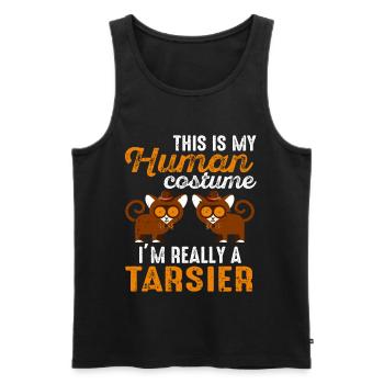 Niedliche Tarsier-Affenfamilie - Männer Premium Bio Tank Top - Schwarz - Vorne - Michal (187cm)