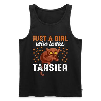 Niedliche Tarsier-Affenfamilie - Männer Premium Bio Tank Top - Schwarz - Vorne - Michal (187cm)