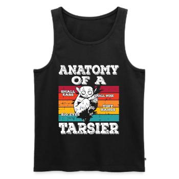 Niedliche Tarsier-Affenfamilie - Männer Premium Bio Tank Top - Schwarz - Vorne - Michal (187cm)