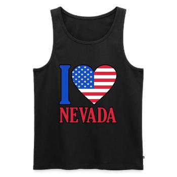 Nevada Usa flag gift - Men's Premium Organic Tank Top - black - Front - AI Model Male 178 light (178cm)