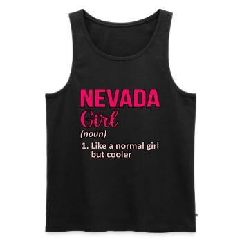 Cool Nevada girl gift - Men's Premium Organic Tank Top - black - Front - AI Model Male 178 light (178cm)
