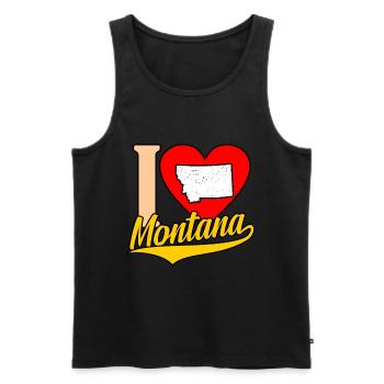 Heart montana gift - Men's Premium Organic Tank Top - black - Front - Michal (187cm)