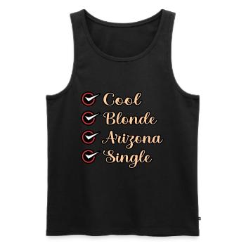 Cool Blonde Arizona cadeau célibataire - Débardeur bio Premium Homme - noir - Devant - Michal (187cm)