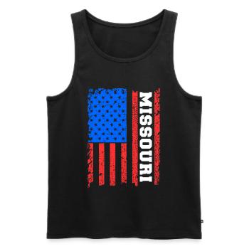 Cadeau drapeau Missouri Usa - Débardeur bio Premium Homme - noir - Devant - Michal (187cm)