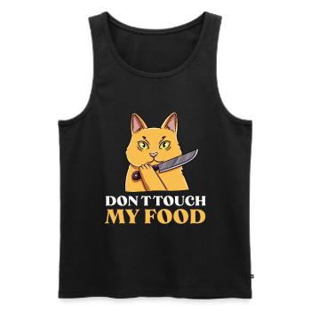 Katze Futter Essen Geschenk - Männer Premium Bio Tank Top - Schwarz - Vorne - Michal (187cm)