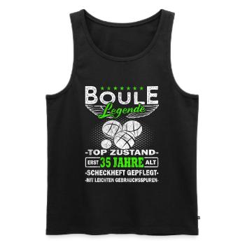 Boule - Boulespieler 35 Jahre - Männer Premium Bio Tank Top - Schwarz - Vorne - Michal (187cm)
