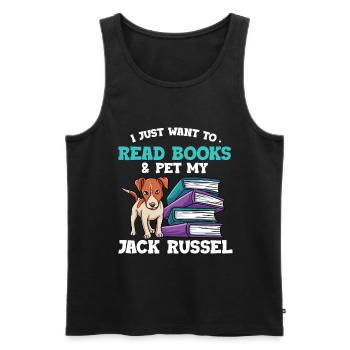 Lesen - Männer Premium Bio Tank Top - Schwarz - Vorne - Michal (187cm)