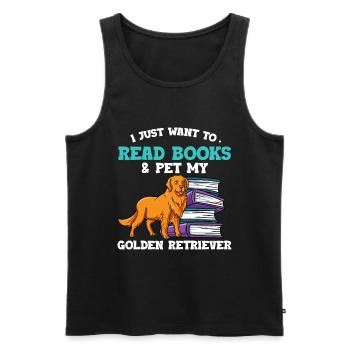 Lesen - Männer Premium Bio Tank Top - Schwarz - Vorne - Michal (187cm)