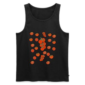 Lustiges Tomaten-Outfit - Männer Premium Bio Tank Top - Schwarz - Vorne - AI Model Male 178 light (178cm)