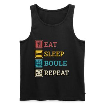 Boule sayings for boules players in the club Boccia - Men's Premium Organic Tank Top - black - Front - AI Model Male 178 light (178cm)