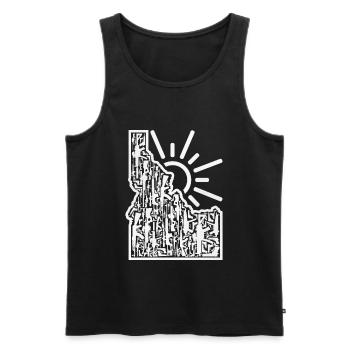Idaho Berge Weinlese - Männer Premium Bio Tank Top - Schwarz - Vorne - Michal (187cm)