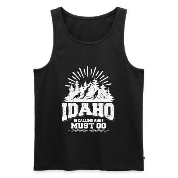 Idaho Berge Weinlese - Männer Premium Bio Tank Top - Schwarz - Vorne - Michal (187cm)