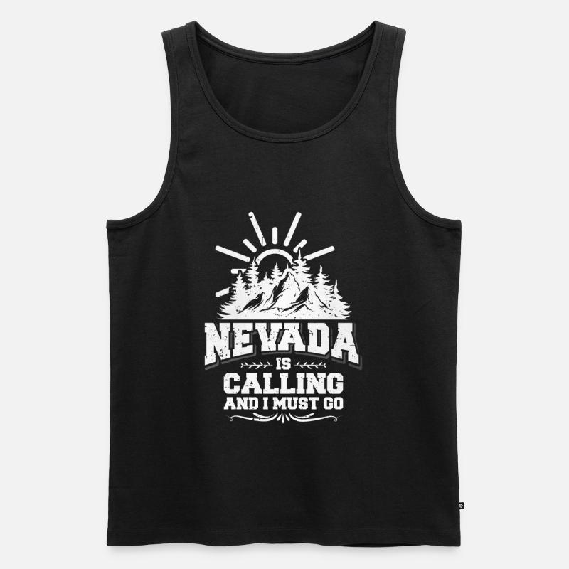 Nevada Geschenkidee - Männer Premium Bio Tank Top - Schwarz