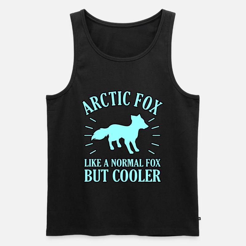 Polarfuchs - Männer Premium Bio Tank Top - Schwarz