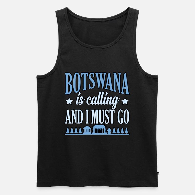 Botswana - Männer Premium Bio Tank Top - Schwarz