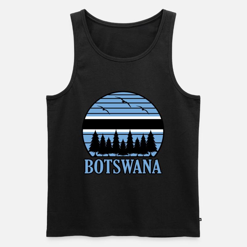 Botswana - Männer Premium Bio Tank Top - Schwarz