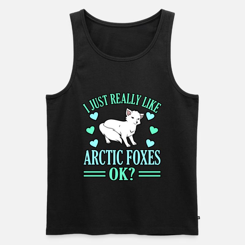 Polarfuchs - Männer Premium Bio Tank Top - Schwarz