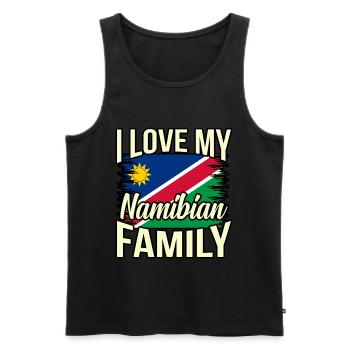 Namibia - Männer Premium Bio Tank Top - Schwarz - Vorne - AI Model Male 178 light (178cm)